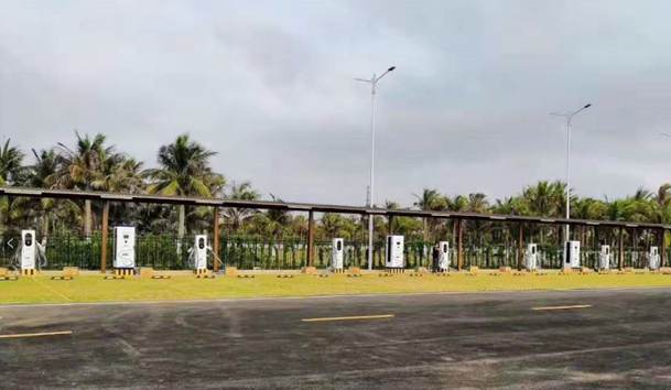 海口火車站充電站240KW分體式充電樁項目案例